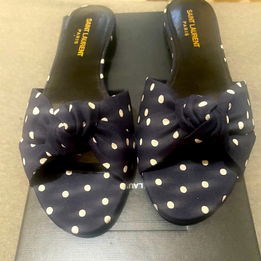 Saint Laurent Power 05 Mule Shoes Made In Italy